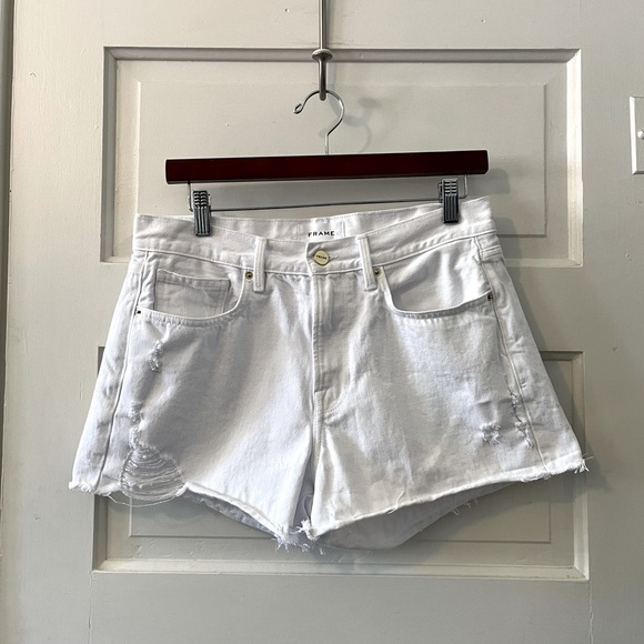 Frame Denim Le Brigette Distressed Shorts - 28 - Picture 2 of 6